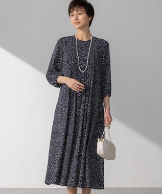 【接触冷感/吸水速乾/洗える】ペインティングプリント ワンピース