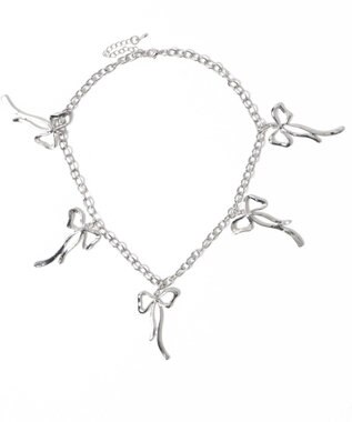 WEGO Lメニーリボンメタルネックレス シルバー