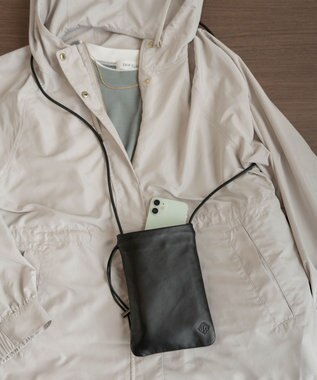 ACE BAGS & LUGGAGE ultma TOKYO アイオ 巾着 ショルダーバッグ 11981 本革 サコッシュ ブラック