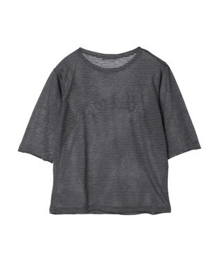 Green Parks シアーボーダーロゴプルオーバー Gray