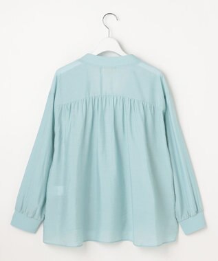 ANY SIS シアーギャザー カーディガン アイスブルー