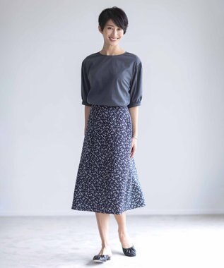 J.PRESS LADIES 【WEB限定】 ギャザー ミュール ブラック系