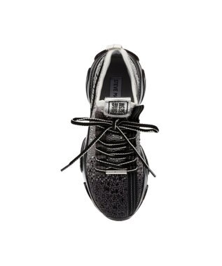 STEVE MADDEN MISTICA ビジューアクセントボリュームスニーカー ブラックシルバー