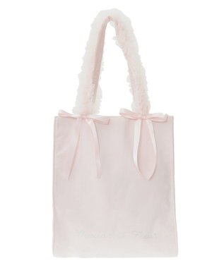 Maison de FLEUR チュールハンドルスクエアトートバッグ Pink