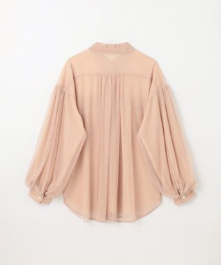GRACE CONTINENTAL チュールレイヤードシャツ ベージュ