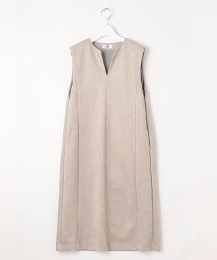 J.PRESS LADIES 【洗える】ダンボールスエード ジャンパースカート ライトグレー系