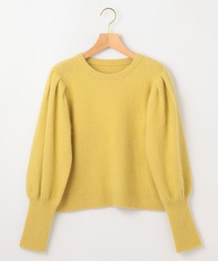 組曲 L 【WEB限定】フラッフィーファー パフスリーブニット イエロー系