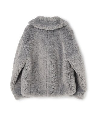 UNFILO エコファー ステンカラーコート グレー