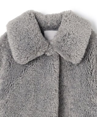 UNFILO エコファー ステンカラーコート グレー