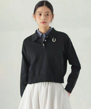 組曲 S エアリーシャーティング オーバーシャツ ユーズドブルー系