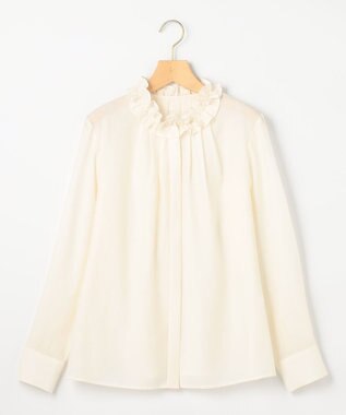 組曲 S 【加藤ローサさん着用】アンティークオーガンフリル ブラウス アイボリー系