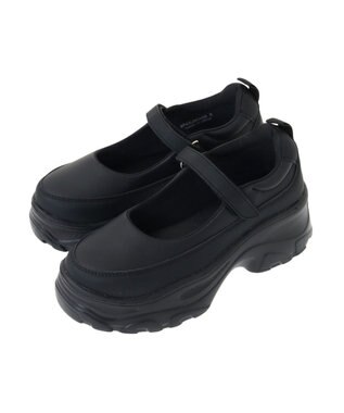 Green Parks ・ｒｉｃｈ　ｂｌｕｅ　厚底ストラップスニーカー Black