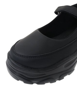 Green Parks ・ｒｉｃｈ　ｂｌｕｅ　厚底ストラップスニーカー Black