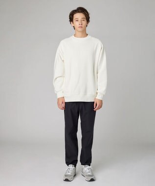 UNFILO MENS MOVE TEX モックネック裏起毛プルオーバー アイボリー系