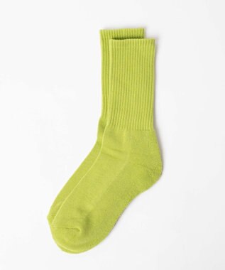 WEGO 底パイルカラーリブソックス ライム