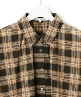 23区 S 【WEB&一部店舗限定】シアーコットン チェック シャツ ブラックチェック