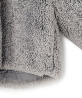 UNFILO エコファー ステンカラーコート グレー