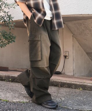 WEGO 【ユニセックス着用ITEM】デニムイージーカーゴパンツ デニムブラック