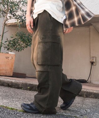 WEGO 【ユニセックス着用ITEM】デニムイージーカーゴパンツ デニムブラック