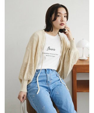 Green Parks ２ｗａｙ　スラブボレロカーディガン Light Beige