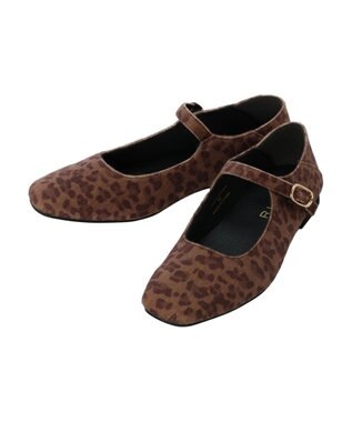 Green Parks ＲＵＰＩＳ．スクエアメリージェーンフラットパンプスII Leopard