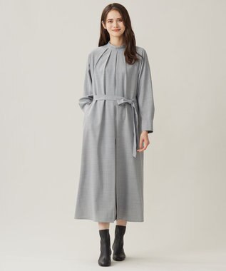 自由区 【洗える】ウーステッドトロ ワンピース ライトグレー