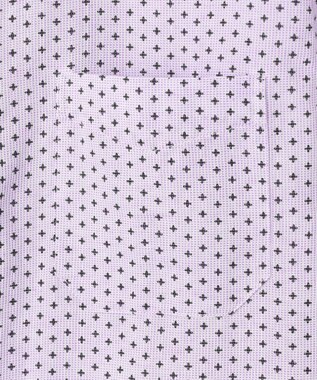 JOSEPH ABBOUD 【ビジネスシーンに最適・サステイナブル】ソアロンンシャンブレープリント 半袖 シャツ ライラック系5