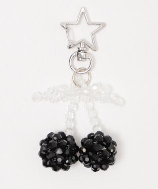 WEGO チェリービーズキーホルダー ブラック