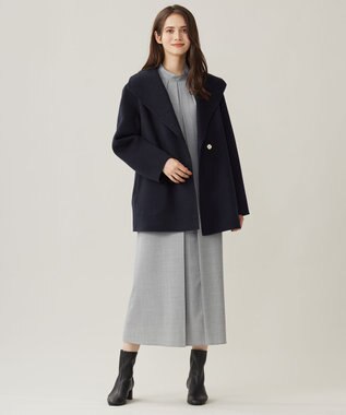 自由区 【洗える】ウーステッドトロ ワンピース ライトグレー