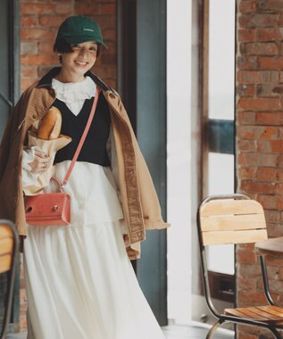 #Newans 【高山都さんコラボ】ダブルギャザーロングスカート ホワイト