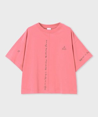 Paul Smith ハンドドローイング刺繍 半袖Tシャツ コーラル