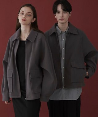  【ユニセックス着用ITEM】メルトンショートZIPブルゾン