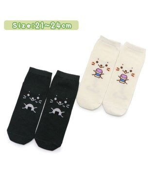 Mother garden しろたん 靴下 2足セット 〈顔ぼんミルク柄 顔ぼんおにぎり柄〉 13cm~16ｃｍ 17cm~20ｃｍ 21cm~24ｃｍ マルチカラー