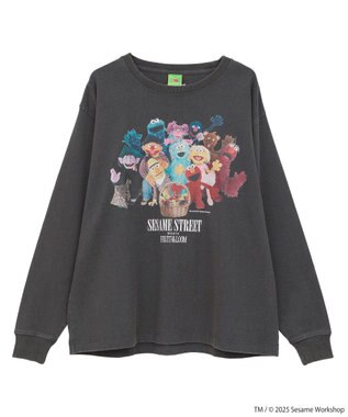 Green Parks セサミストリートミーツフルーツオブザルーム　ロンＴＥＥ Charcoal Gray