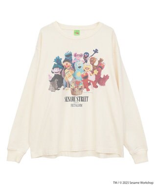 Green Parks セサミストリートミーツフルーツオブザルーム　ロンＴＥＥ Ecru