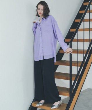 YECCA VECCA ヴィンテージサテンイージーパンツ Navy