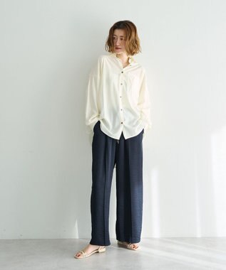 YECCA VECCA ヴィンテージサテンイージーパンツ Navy