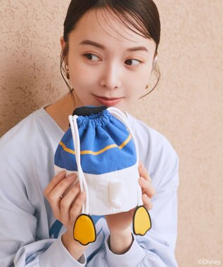 earth music&ecology 【予約】Disney/アソート巾着ポーチ ブルー