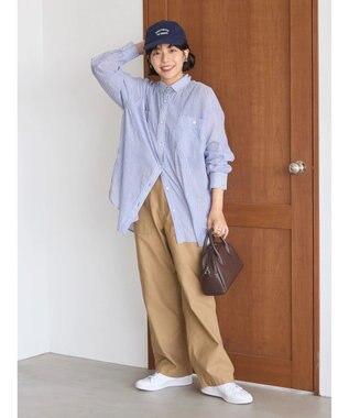 AMERICAN HOLIC 接触冷感Ｗポケットボイルシャツ Stripe