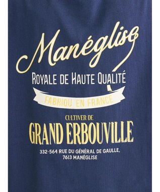 Green Parks 両面ロゴレトロボックスＴシャツ Navy