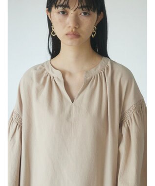 Green Parks ａ．袖ギャザーボリュームワンピース Beige