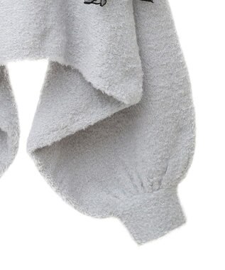 earth music&ecology チュール肩リボンニットプルオーバー Gray