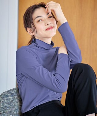 ANY L シアータートルネック ブルー