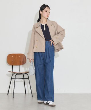 earth music&ecology ２ＷＡＹ釦リブプルオーバー Navy