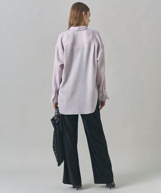 ICB L 【洗える】 ラッセルライトピケ ストレートパンツ ブラック系