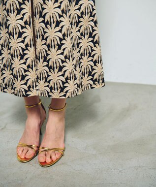 GRACE CONTINENTAL パームモチーフカーゴスカート ブラック