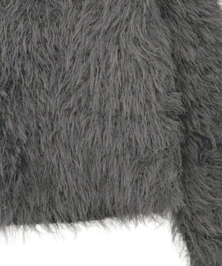 AMERICAN HOLIC Vネックシャギーニットプルオーバー Charcoal Gray