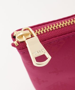 russet ラインプリントポーチ S(Z-227) Cherry