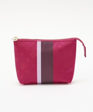 russet ラインプリントポーチ S(Z-227) Cherry