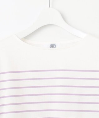 J.PRESS LADIES 【洗える】バスクボーダー カットソー ラベンダー系1